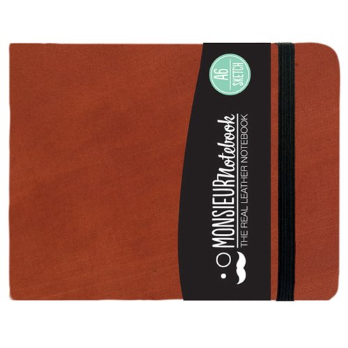 9781781431641: Monsieur Notebook Leather Journal - Landscape Black Sketch Small