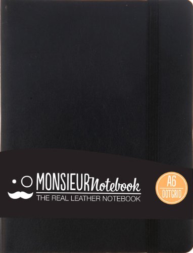 Stock image for Monsieur Notebook A6 - punktraster (90gr) schwarz: Format DinA6 - punktraster - Schreibpapier 90 gr - Einbandfarbe: schwarz for sale by Revaluation Books