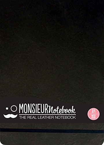 9781781433690: Monsieur Notebook Leather Journal - Landscape Black Watercolor Large