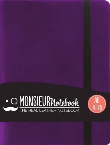 Imagen de archivo de Monsieur Notebook Purple Leather Ruled Small: A6 Ruled a la venta por Revaluation Books