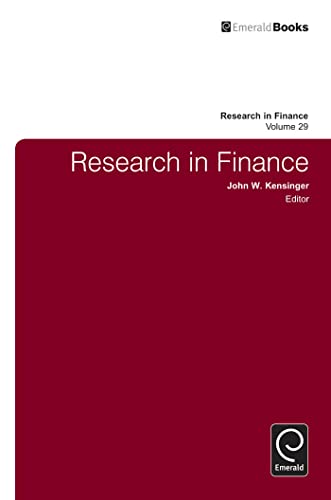 Beispielbild fr Research in Finance. Volume 29 zum Verkauf von Blackwell's