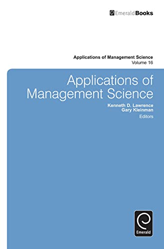 Beispielbild fr Applications of Management Science: 16 zum Verkauf von Monster Bookshop