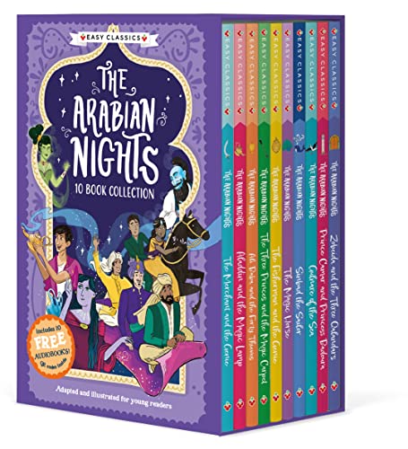 Beispielbild fr The Arabian Nights Children's Collection: Treasures, Genies and Magic Carpets (10 Book Box Set). The Arabian Nights Children's Collection (Easy Classics): 10 Book Box Set zum Verkauf von Blackwell's