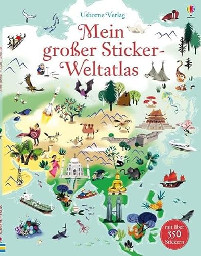 Stock image for Mein gro er Sticker-Weltatlas for sale by WorldofBooks