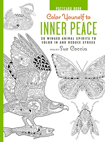 Stock image for Color Yourself to Inner Peace Postcard Book: 20 Winged Animal Spirits to Color In and Reduce Stress for sale by GF Books, Inc.