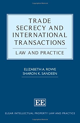 Stock image for Trade Secrecy and International Transactions: Law and Practice (Elgar Intellectual Property Law and Practice Series) for sale by Books From California