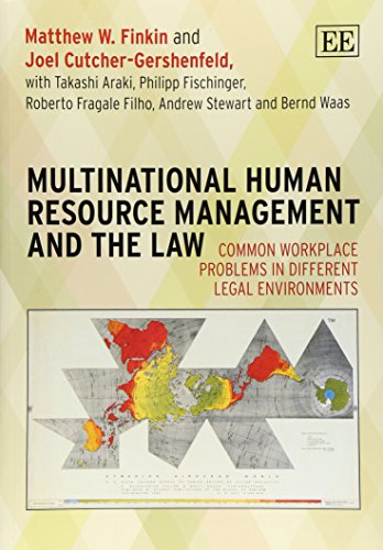 Beispielbild fr Multinational Human Resource Management and the Law: Common Workplace Problems in Different Legal Environments zum Verkauf von Books From California