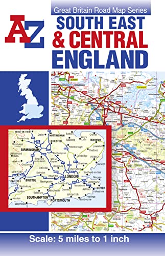 Stock image for SOUTH EAST AND CENTRAL ENGLAND A-Z ROAD MAP [New edition] for sale by WorldofBooks