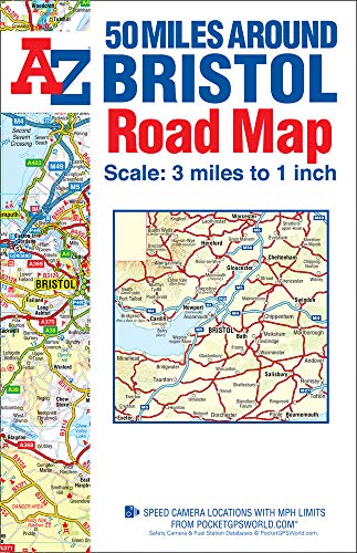 Beispielbild fr 50 MILES AROUND BRISTOL A-Z ROAD MAP [New 24th edition] zum Verkauf von WorldofBooks