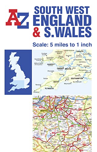 Beispielbild fr SOUTH WEST ENGLAND AND SOUTH WALES A-Z ROAD MAP [New 35th edition] zum Verkauf von WorldofBooks