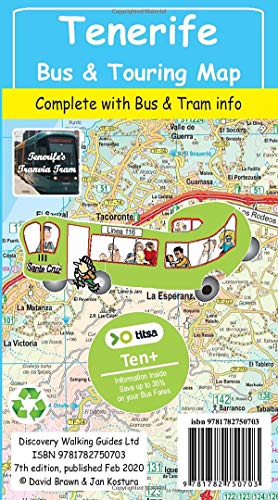 Beispielbild fr Tenerife Bus & Touring Map (7th ed) zum Verkauf von WorldofBooks