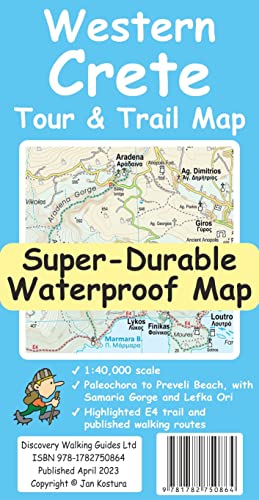 Imagen de archivo de Western Crete Tour & Trail Super-Durable Map a la venta por GreatBookPrices