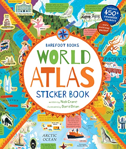 9781782858300: World Atlas Sticker Book (Barefoot Books): 1 (Barefoot Sticker Books)