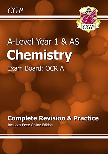 Imagen de archivo de A-Level Chemistry: OCR A Year 1 & AS Complete Revision & Practice with Online Edition (CGP A-Level Chemistry) a la venta por WorldofBooks