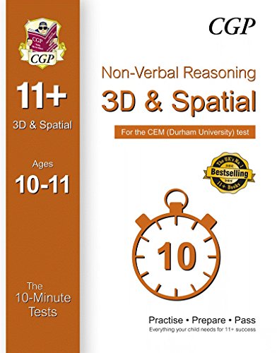 9781782946014: 10-Minute Tests for 11+ Non-Verbal Reasoning: 3D and Spatial (Ages 10-11) - Cem Test
