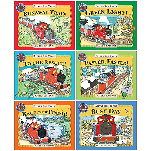 Stock image for Little Red Train 6 Books Collection Set (Runaway Train, To The Rescue, Faster Faster, Green Light, Race To The Finish, Busy Day) (Children Books, Age 1 to 4, Early Reader) for sale by GF Books, Inc.