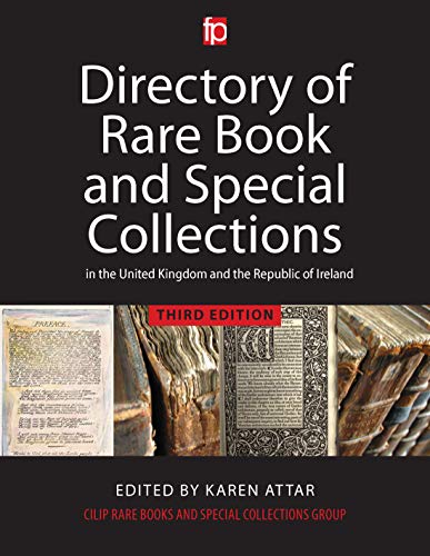 Beispielbild fr DIRECTORY OF RARE BOOK AND SPECIAL COLLECTIONS IN THE UK AND REPUBLIC OF IRELAND zum Verkauf von Basi6 International