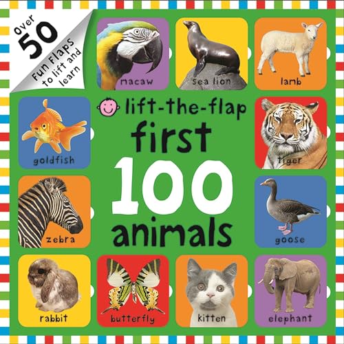 Imagen de archivo de Lift-the-Flap First 100 Animals (First 100 Lift-the-Flap Books) a la venta por AwesomeBooks