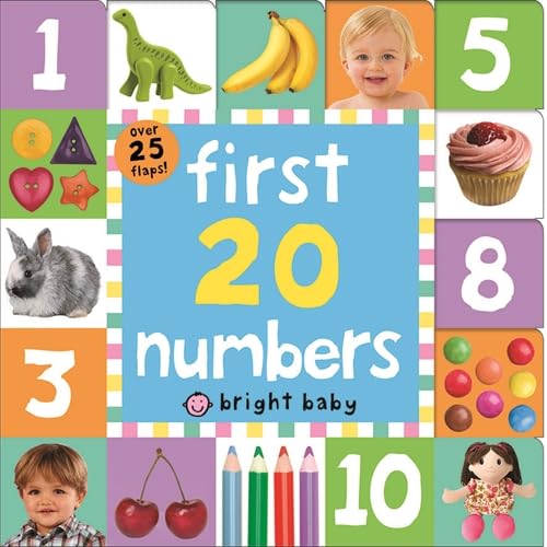 Stock image for First 20 Numbers (Bright Baby Lift-the-Flap Tab Books) for sale by WorldofBooks