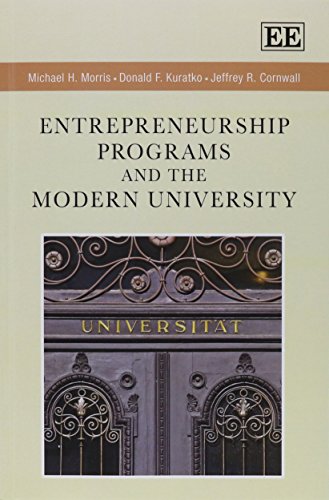 Beispielbild fr Entrepreneurship Programs and the Modern University zum Verkauf von BooksRun