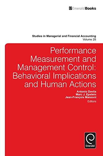 Beispielbild fr Performance Measurement and Management Control zum Verkauf von Blackwell's