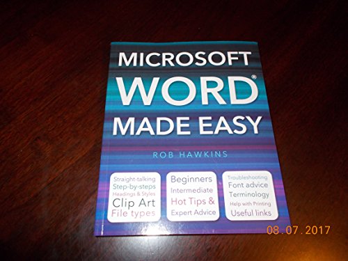 Beispielbild fr Microsoft Word Made Easy zum Verkauf von Wonder Book