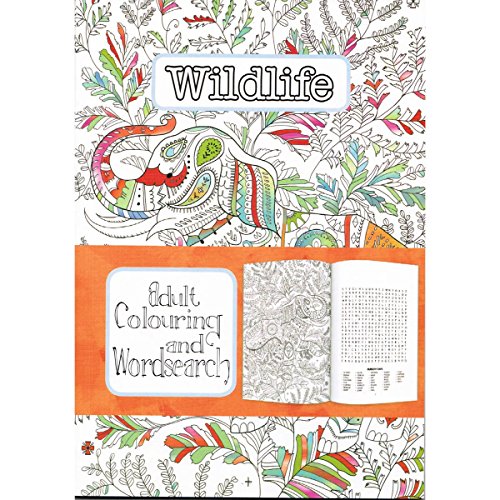 Imagen de archivo de Adult Colouring & Word Search Book: Wildlife a la venta por WorldofBooks
