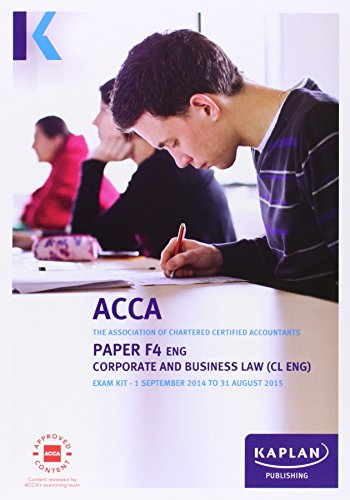 Beispielbild f�r F4 Corporate and Business Law CL (UK) - Exam Kit zum Verkauf von Bahamut Media