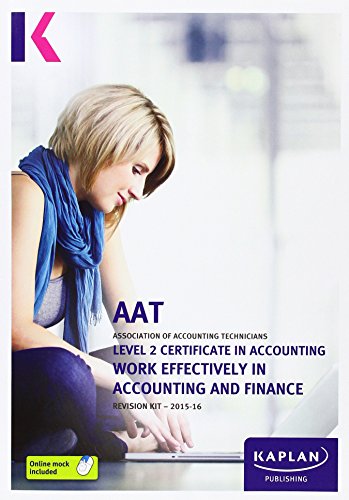 Stock image for Work Effectively In Accounting & Finance for sale by MusicMagpie