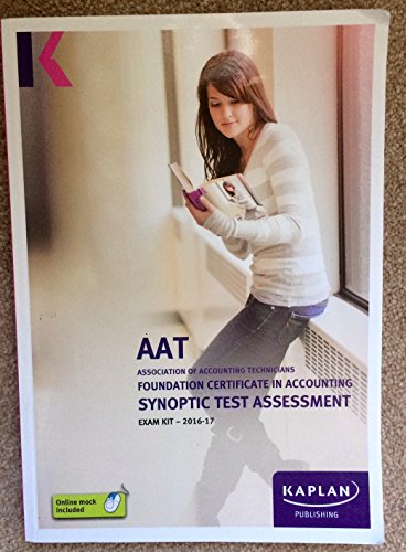 Imagen de archivo de Foundation Certificate Synoptic Test Ass (Aat Exam Kits Aq2016) a la venta por AwesomeBooks