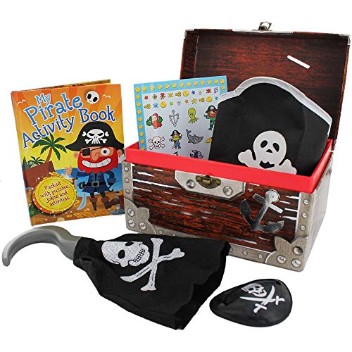 Beispielbild fr My Pirate Treasure Chest - Secret Money Box Activity Book Eye Patch Pirate Hat Stickers and More (Hobby Box) zum Verkauf von Chiron Media