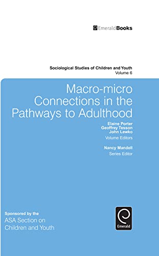 Imagen de archivo de Macro-Micro Connections in the Pathways to Adulthood a la venta por Blackwell's