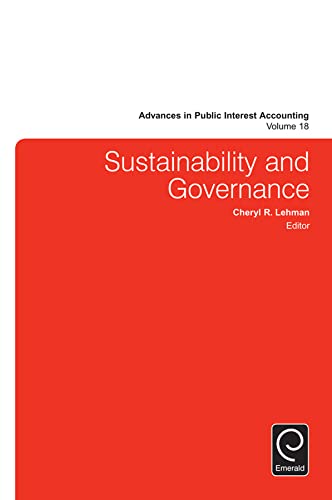 Imagen de archivo de Sustainability and Governance (Advances in Public Interest Accounting, 18) a la venta por Brook Bookstore