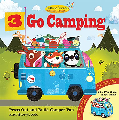 Imagen de archivo de 3 Go Camping: Press Out and Build Camper Van and Storybook (Learning Journeys) a la venta por MusicMagpie