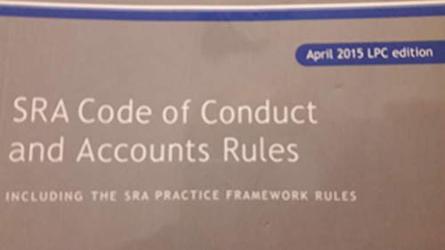 Beispielbild fr SRA Code of conduct and account rules zum Verkauf von WorldofBooks