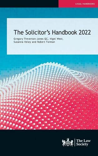 Beispielbild fr The Solicitor's Handbook 2022 zum Verkauf von Ria Christie Collections