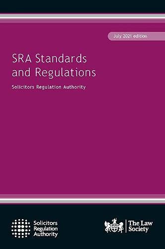 Stock image for SRA Standards and Regulations July 2021 edition for sale by AwesomeBooks