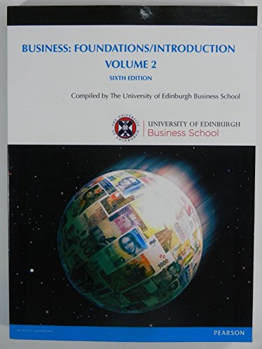Beispielbild fr Business: Foundations/ Introduction Volume 2, 2017, 6th ed., Paperback, Pearson zum Verkauf von WorldofBooks