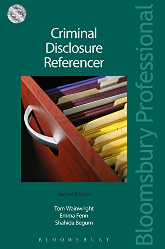 Stock image for Criminal Disclosure Referencer (Criminal Practice Series) for sale by Orbiting Books