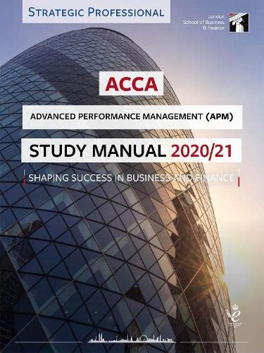 Beispielbild fr ACCA Advanced Performance Management Study Manual 2020-21 zum Verkauf von Blackwell's