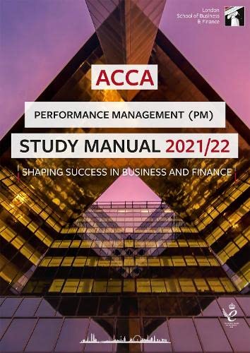 Stock image for ACCA Performance Management Study Manual 2021-22 for sale by PBShop.store US