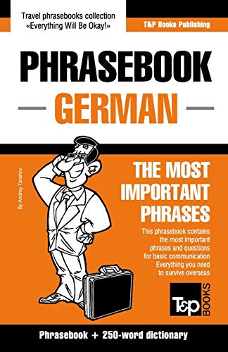 Stock image for English-German phrasebook and 250-word mini dictionary for sale by ThriftBooks-Dallas