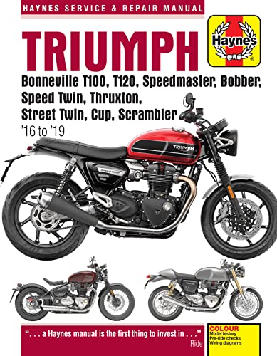 Imagen de archivo de Triumph Bonneville T100, T120, Speedmaster, Bobber, Speed Twin, Thruxton, Street Twin, Cup, Scrambler (16 to 19) a la venta por Blackwell's