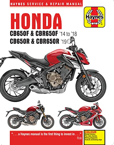 Beispielbild fr Honda CB650F & CBR650F,CB650R & CBR650R (14-19) Haynes Repair Manual (Paperback) zum Verkauf von PlumCircle