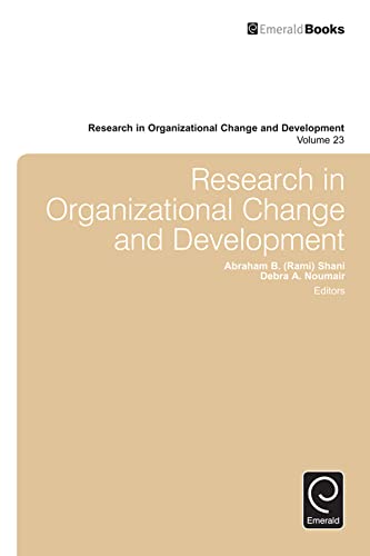 Beispielbild fr Research in Organizational Change and Development zum Verkauf von Blackwell's