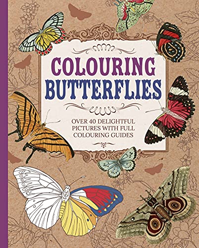 Stock image for COLORING BUTTERFLIES: Over 40 Delightful Pictures with Full Coloring Guides for sale by Orion Tech