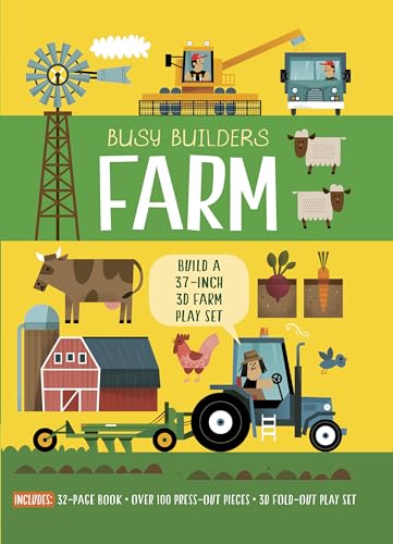 Beispielbild fr Busy Builders: Farm: Build a 37-inch 3D Farm Play Set - Includes: 32-page Book - Over 100 Press-out Pieces - 3D Fold-out Play Set zum Verkauf von SecondSale