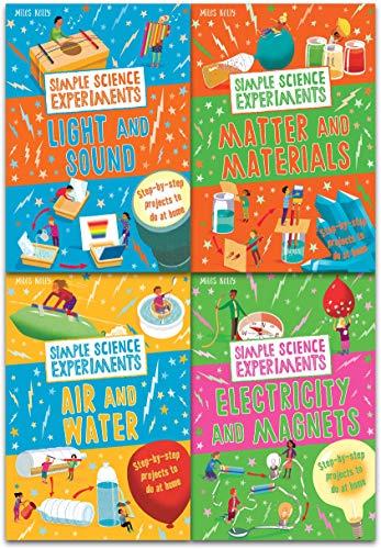 9781786176080: Miles Kelly Simple Science Experiments Collection 4 Books Set By Chris Oxlade (Air and Water, Light and Sound, Electricity and Magnets, Matter and Materials)