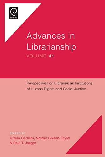 Beispielbild fr Perspectives on Libraries as Institutions of Human Rights and Social Justice zum Verkauf von Blackwell's