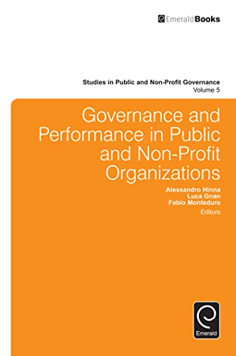 9781786351081: Governance and Performance in Public and Non-Profit Organizations (5) (Studies in Public and Non-Profit Governance)